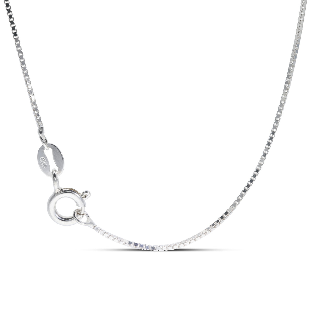 Sterling Silver 925 Multiple Length Box Chains with Split in the Middle and 2 End Rings - 14", 16", 18" Or 20"